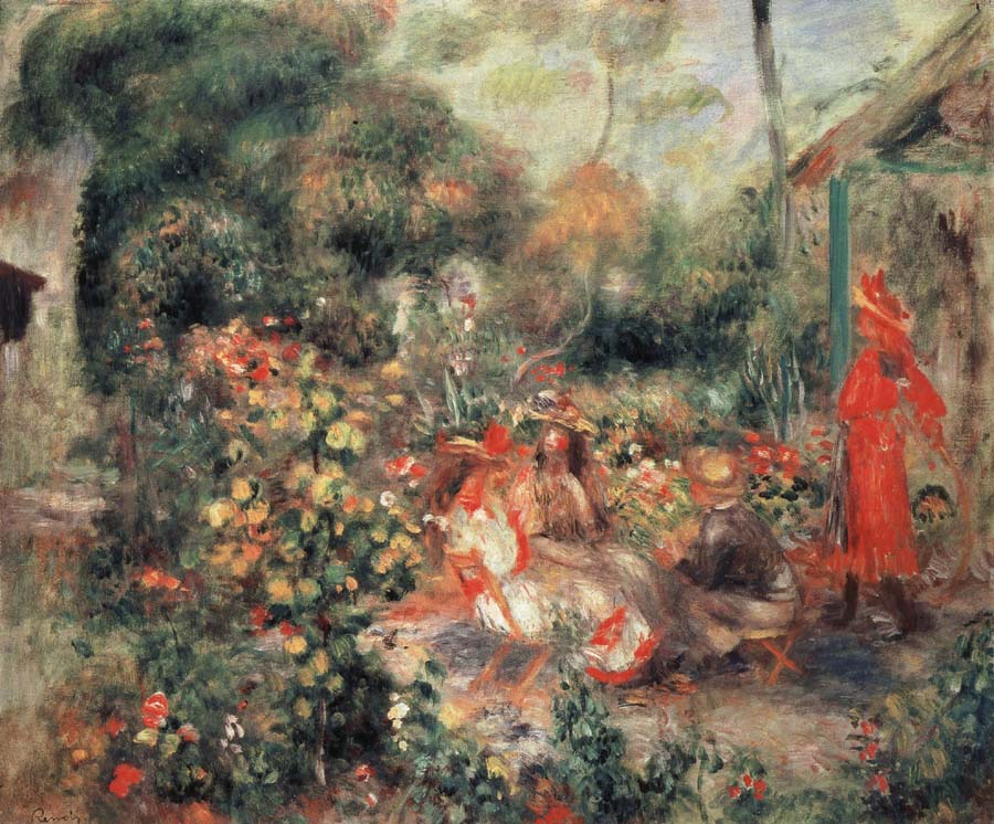 Young Girls in a  Garden in Montmartre